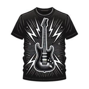 T-Shirt mit Gitarrenmotiv